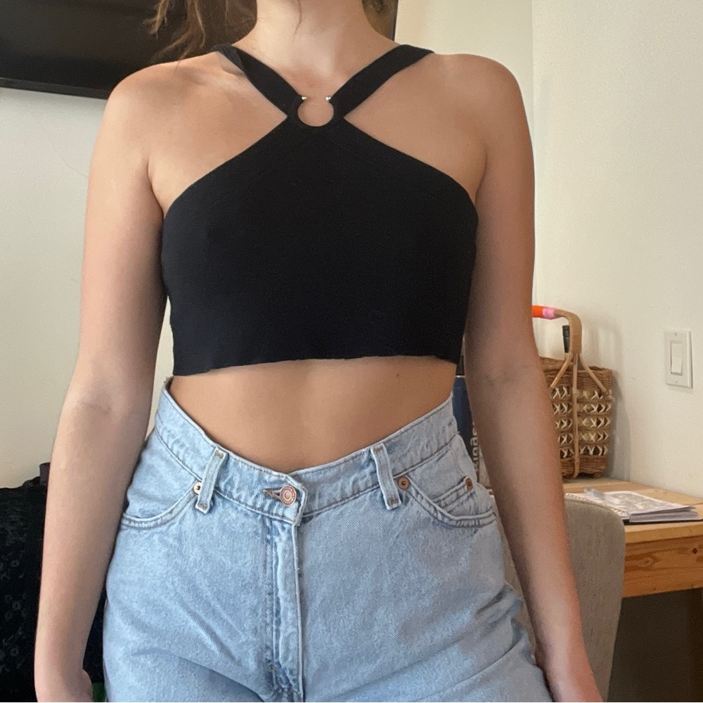 Vintage BCBG maxazria black crop tank top. 
Marked a Large but fits like a small